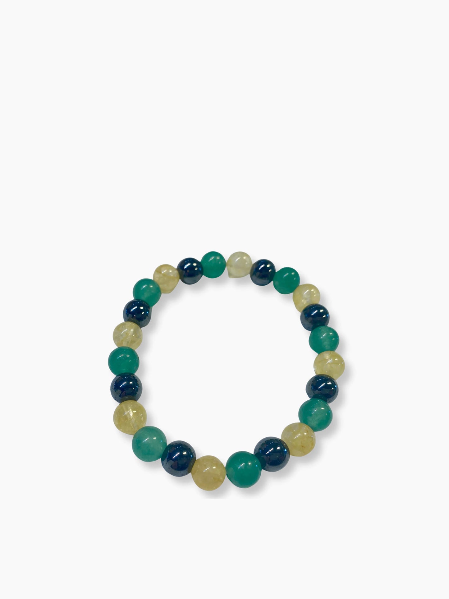 Green Aventurine + Citrine + Hematite Bracelet ~ Grounding, Positivity, & Wealth