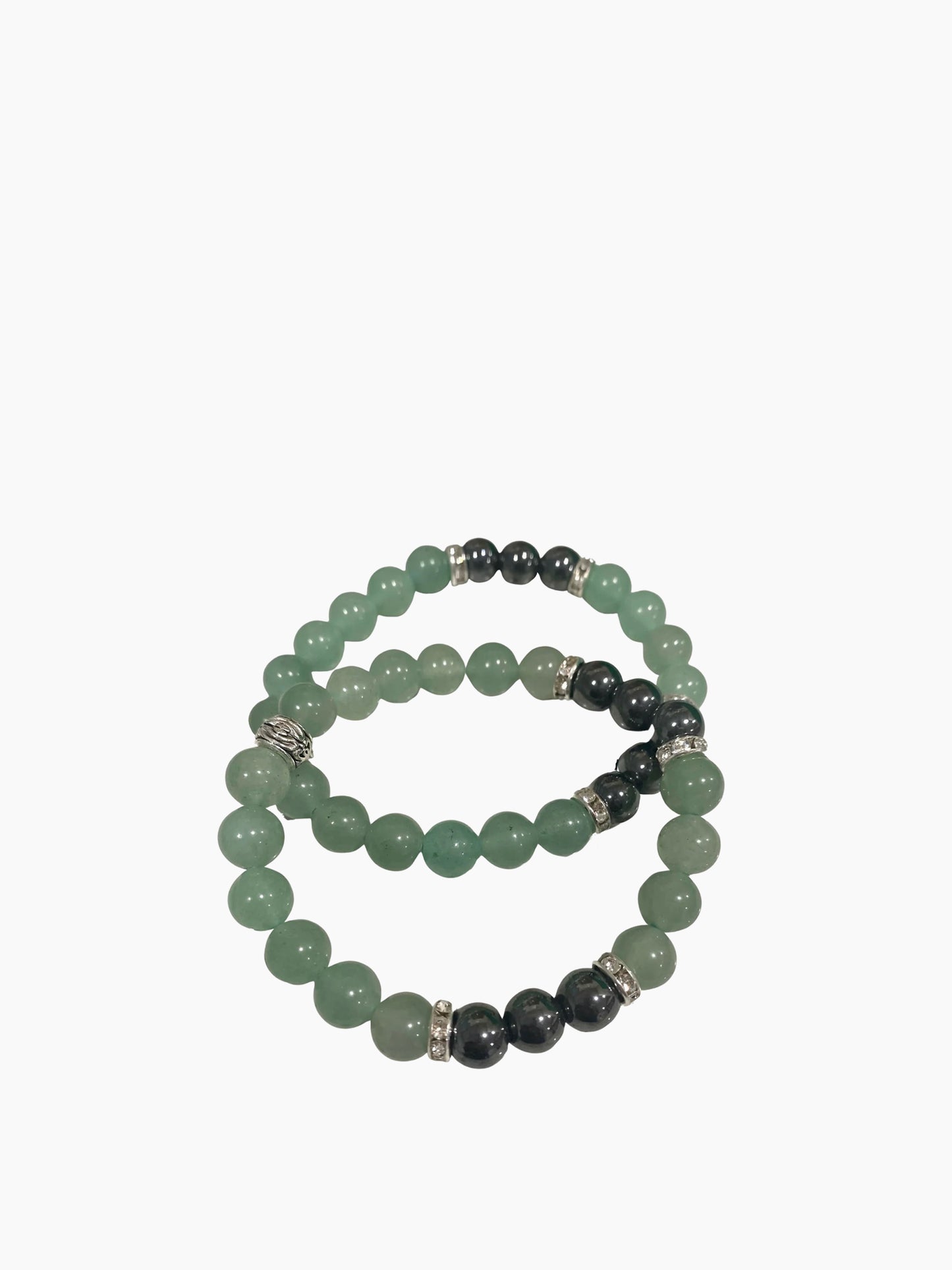 Green Aventurine + Hematite Bracelet- Block Negativity • Attracts Wealth