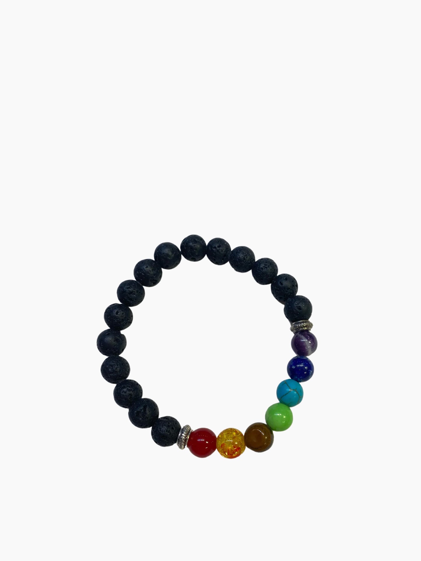 Lava Stone 7 Chakra Bracelet