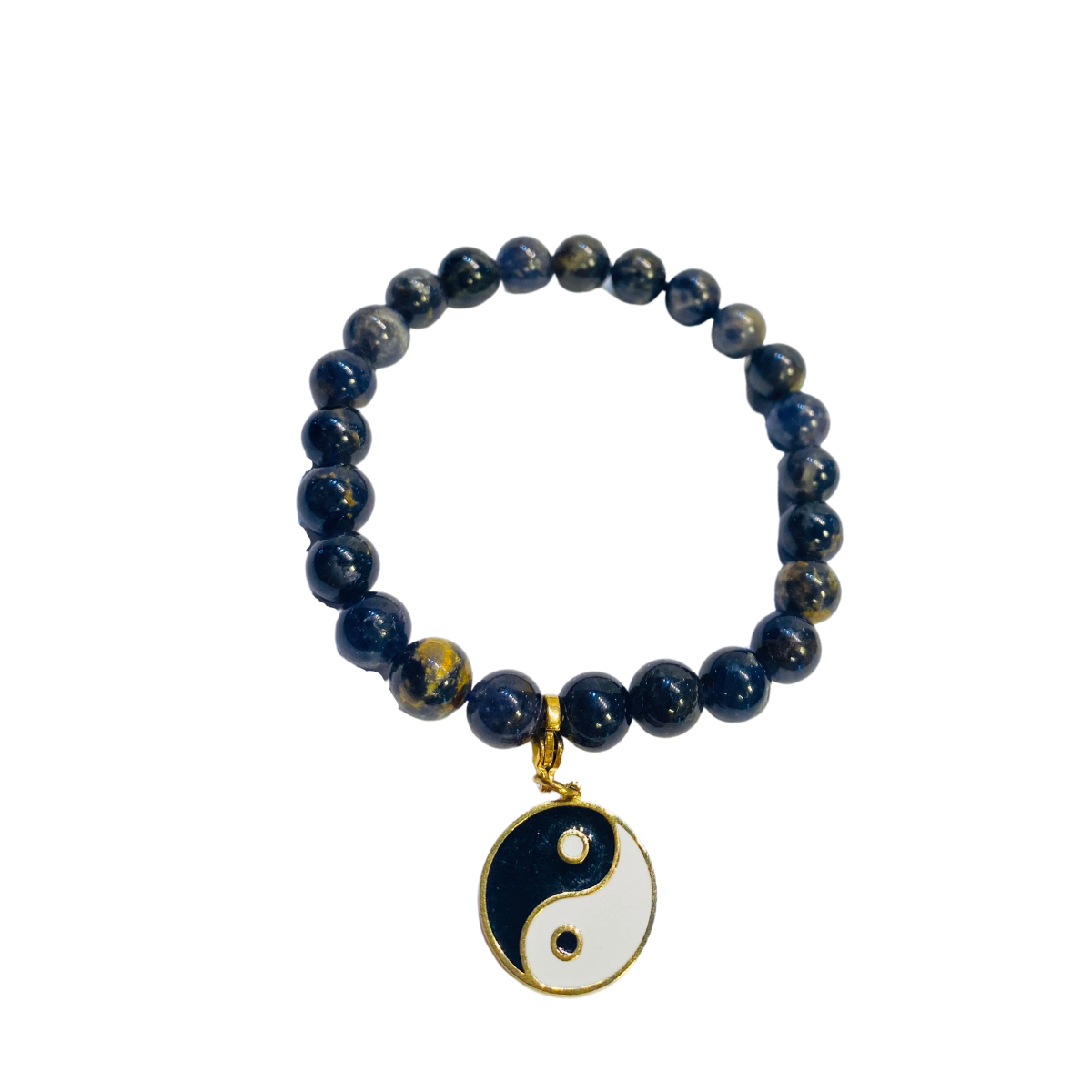 Iolite Ying Yang Charm Bracelet- Peace & Balance