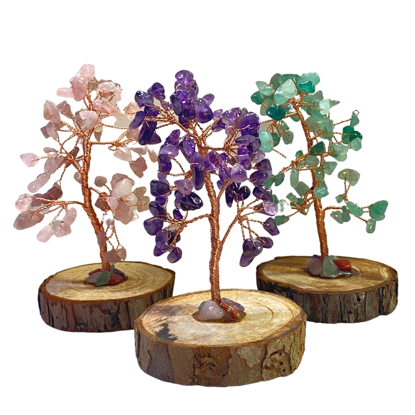 Wood Based ~ Rose Quartz Crystal Tree - Love • Romance