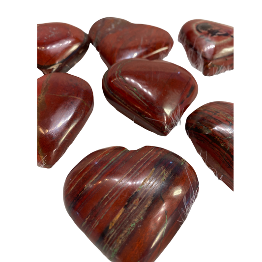 Red Jasper Puffy Hearts ~ Protection, Strength, & Heart Healing
