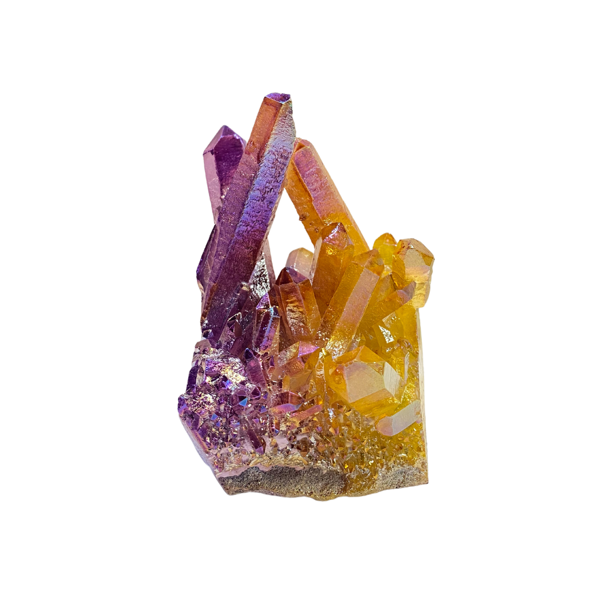 Rainbow Aura Quartz Cluster - Tranquility•Spiritual•Healing