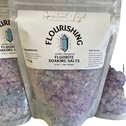 Flourishing Vanilla Fluorite Soaking Salt ~ GENIUS ZONE