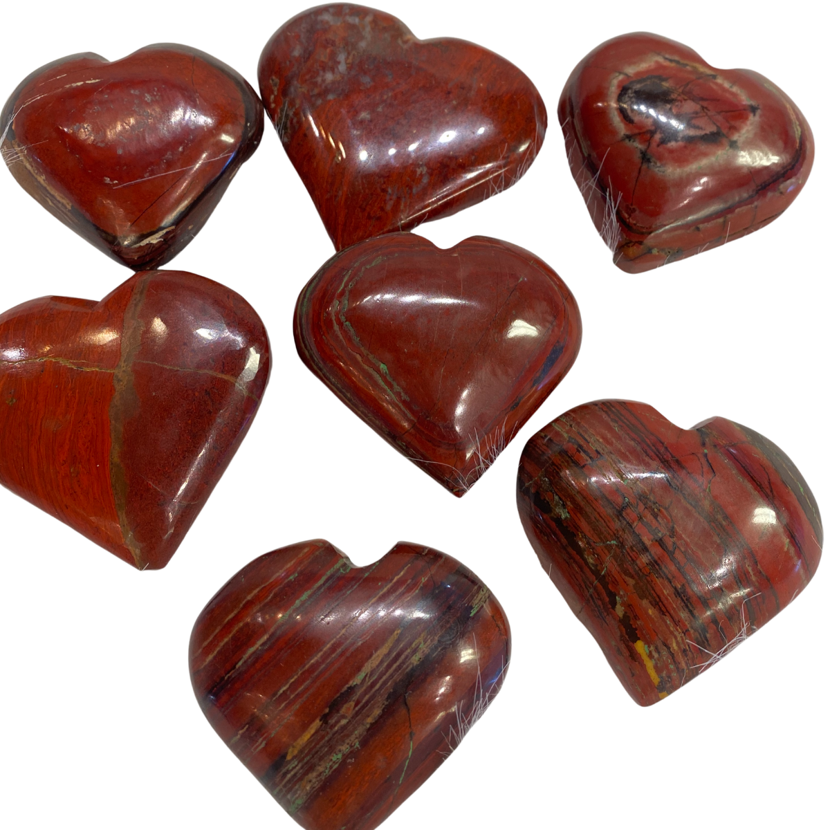 Red Jasper Puffy Hearts ~ Protection, Strength, & Heart Healing