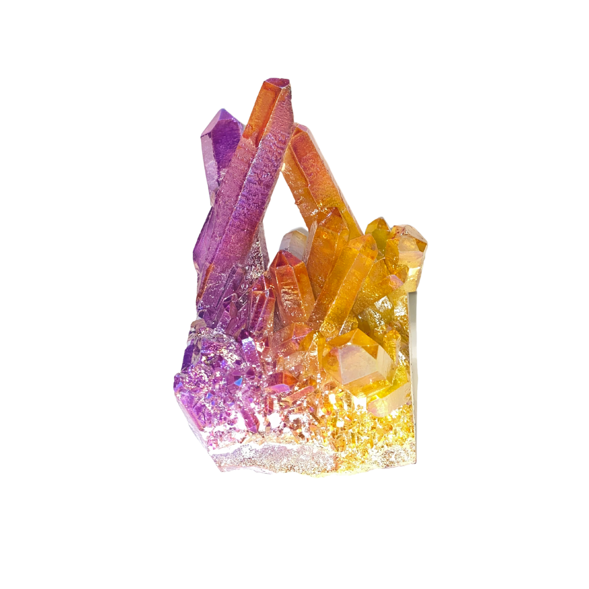 Rainbow Aura Quartz Cluster - Tranquility•Spiritual•Healing