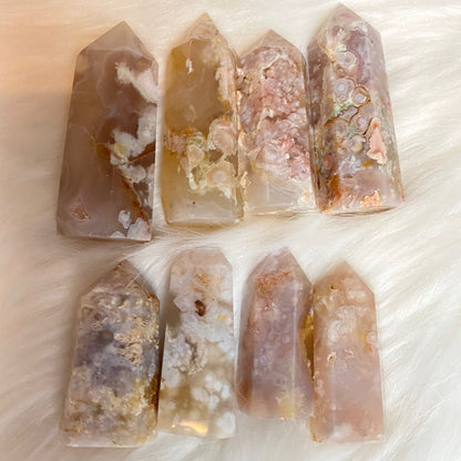 Flower Agate Point Towers- Manifestation* Passion* New Beginnings