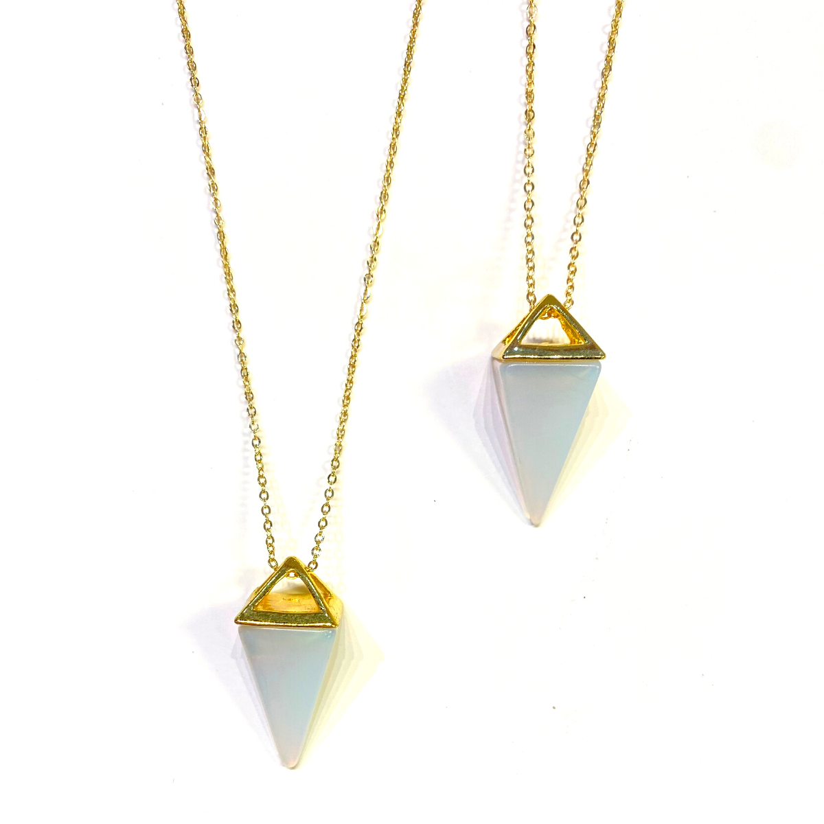 Pyramid Opalite Necklace- Courage• Power• Success