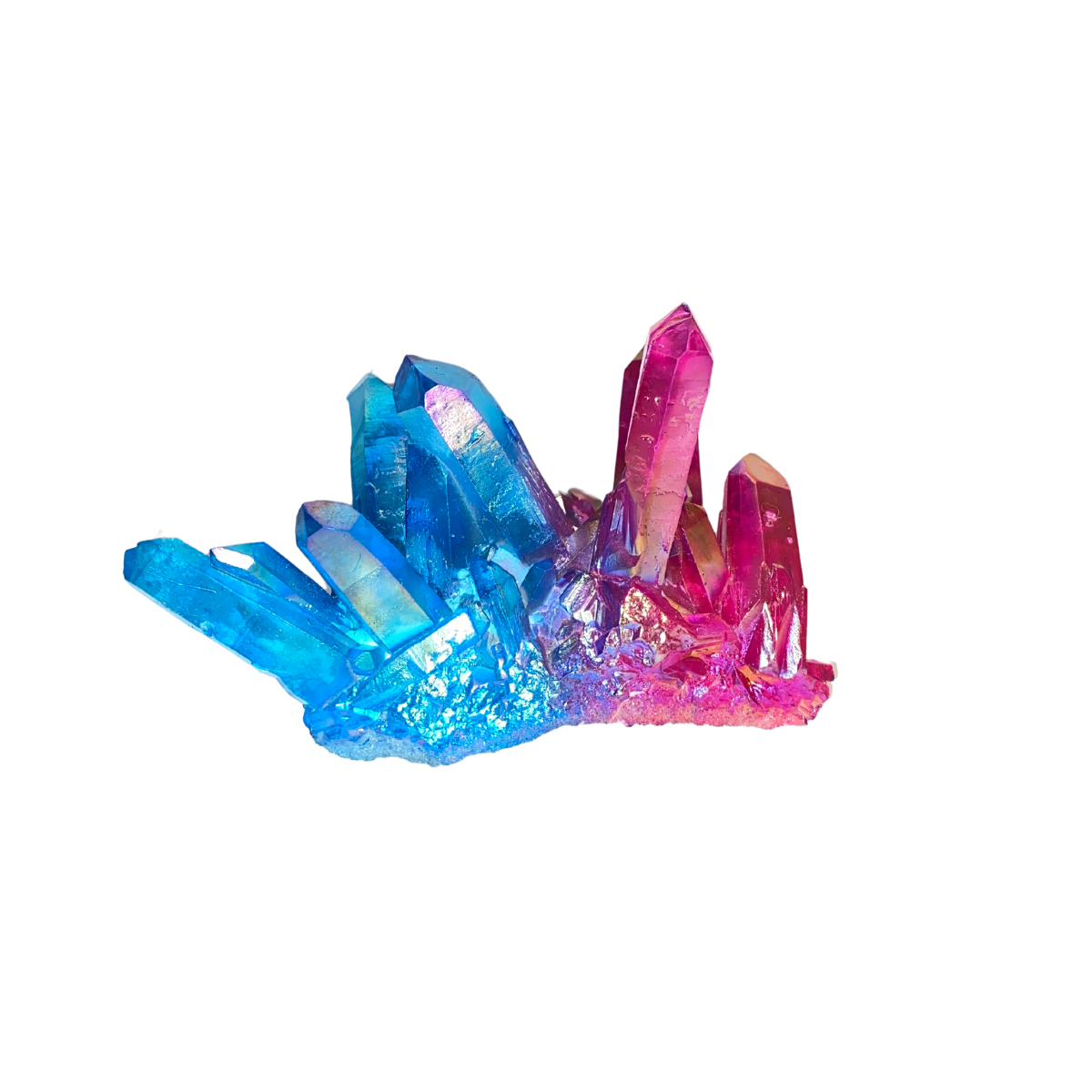 Rainbow Aura Quartz Cluster - Tranquility•Spiritual•Healing