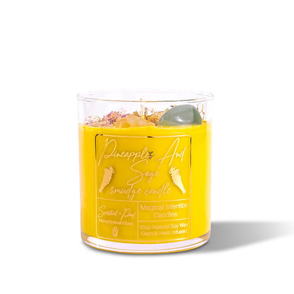 Pineapples & Sage Limited Edition Candle- Protection• Energy Clearing• Wealth