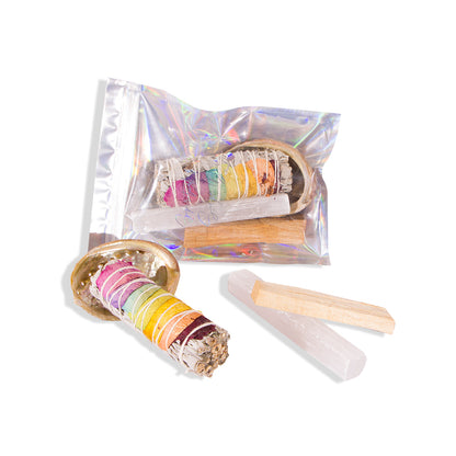 Abalone Shell 7 Chakra Smudge Kit ~ Energy Clearing & Protection