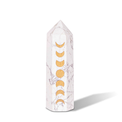 Moon Phases Howlite Towers ~ Patience & Courage