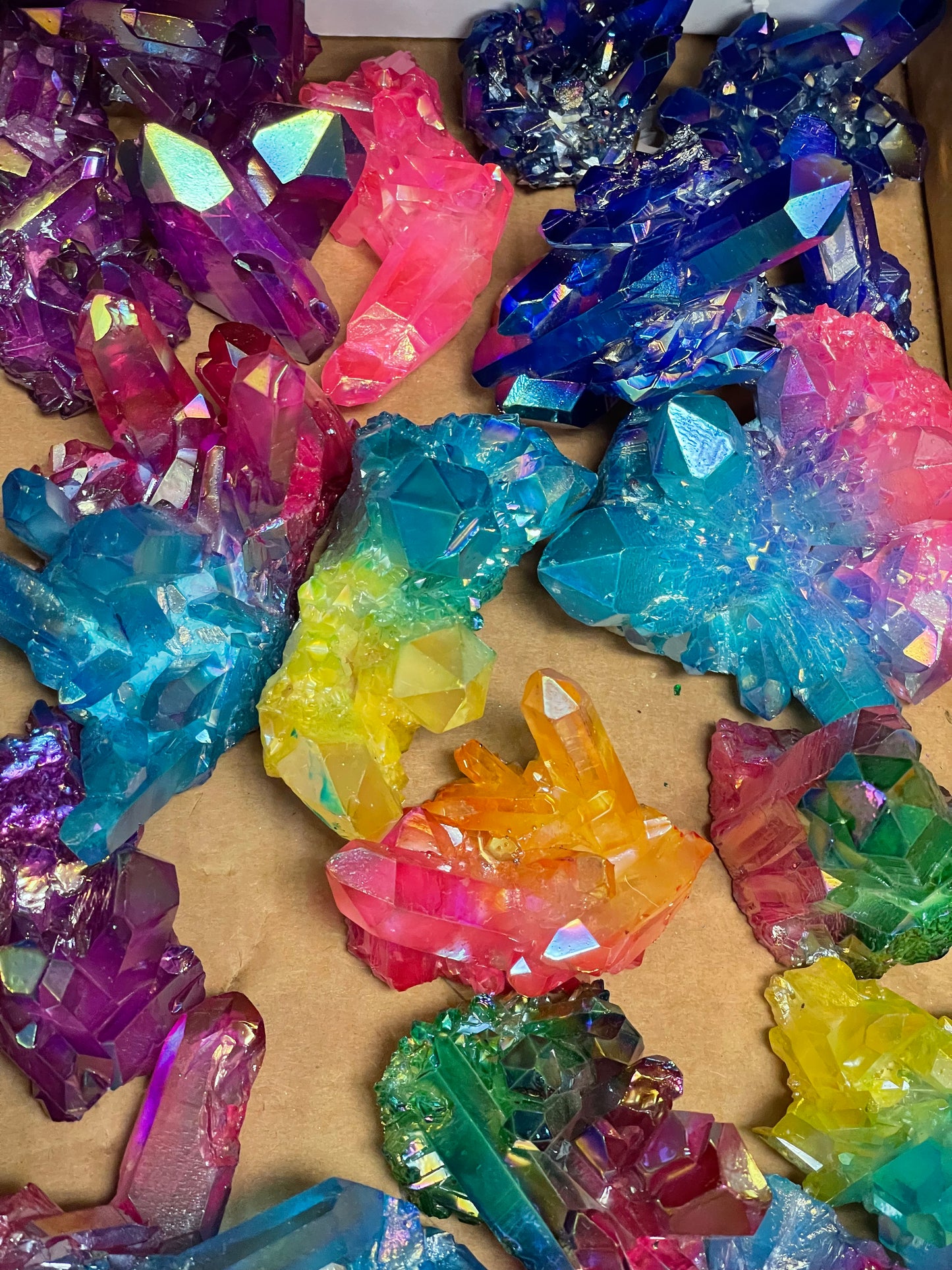 Rainbow Aura Quartz Cluster - Tranquility•Spiritual•Healing