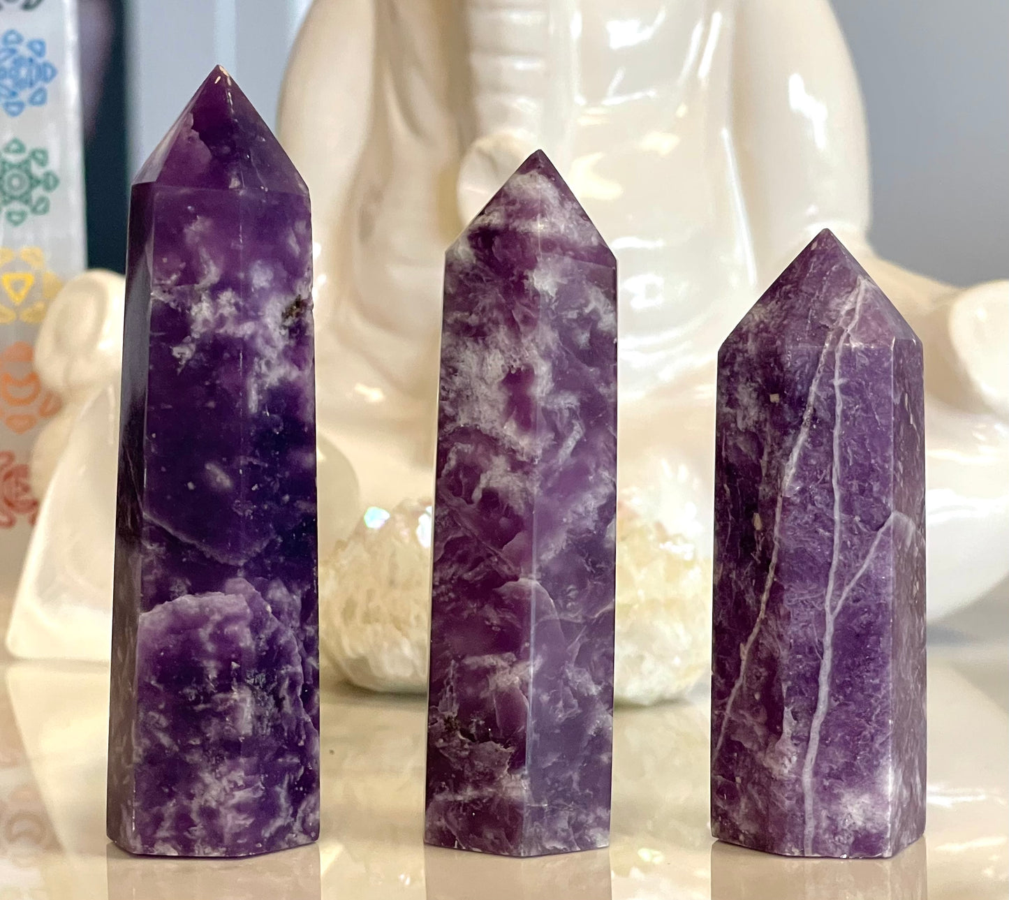 Lepidolite Towers ~ Emotional Balance • Inner Peace