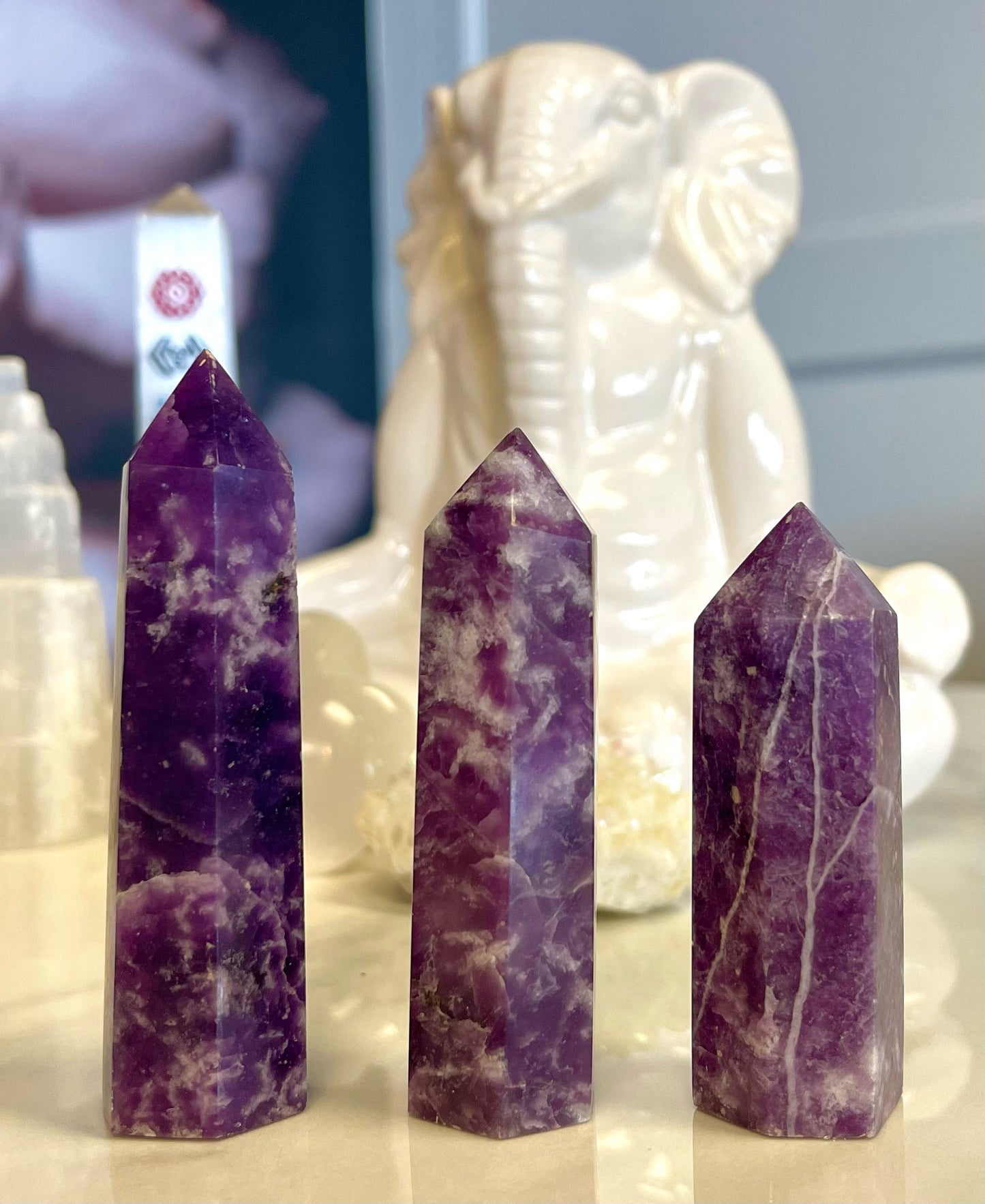 Lepidolite Towers ~ Emotional Balance • Inner Peace