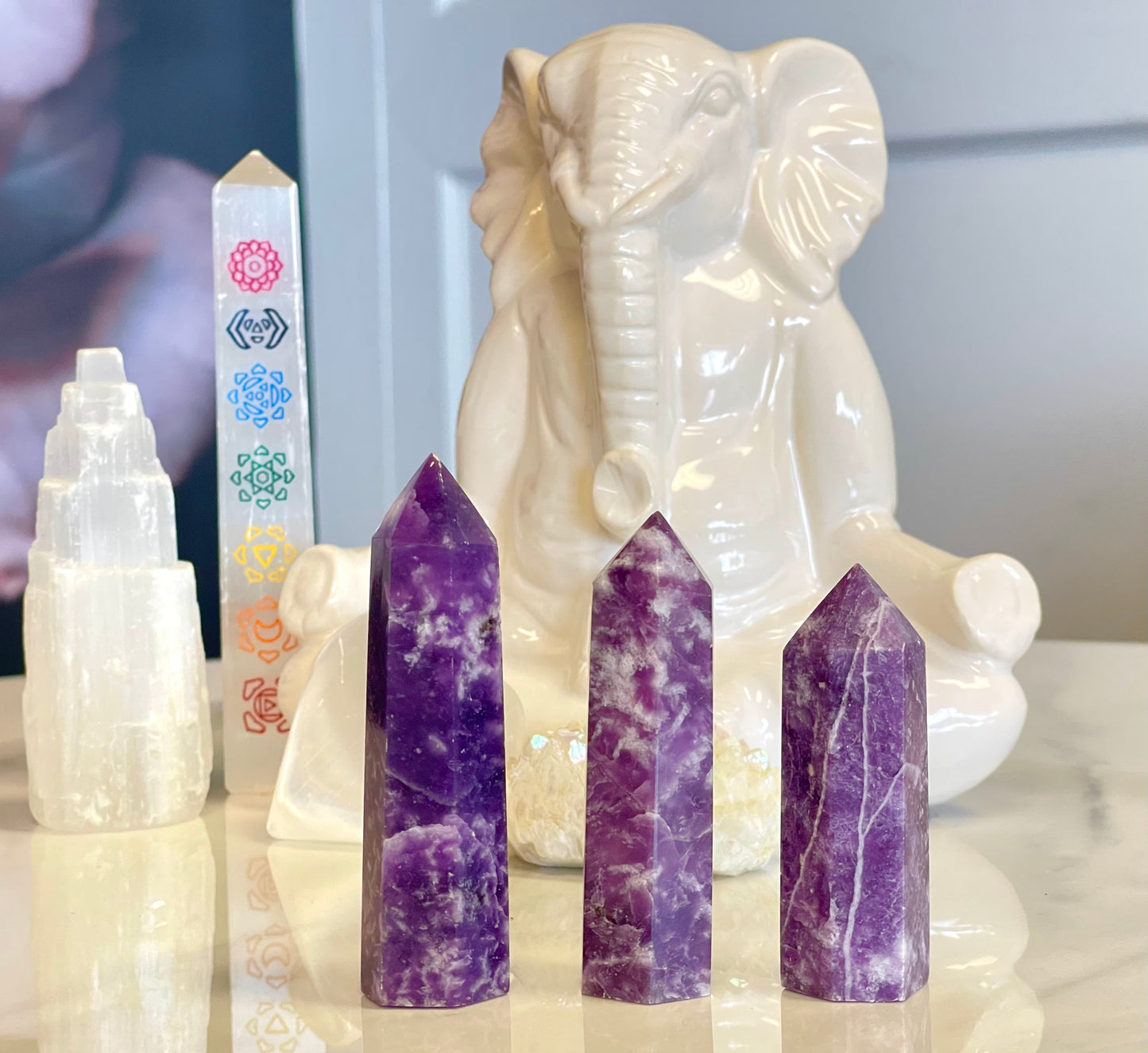 Lepidolite Towers ~ Emotional Balance • Inner Peace