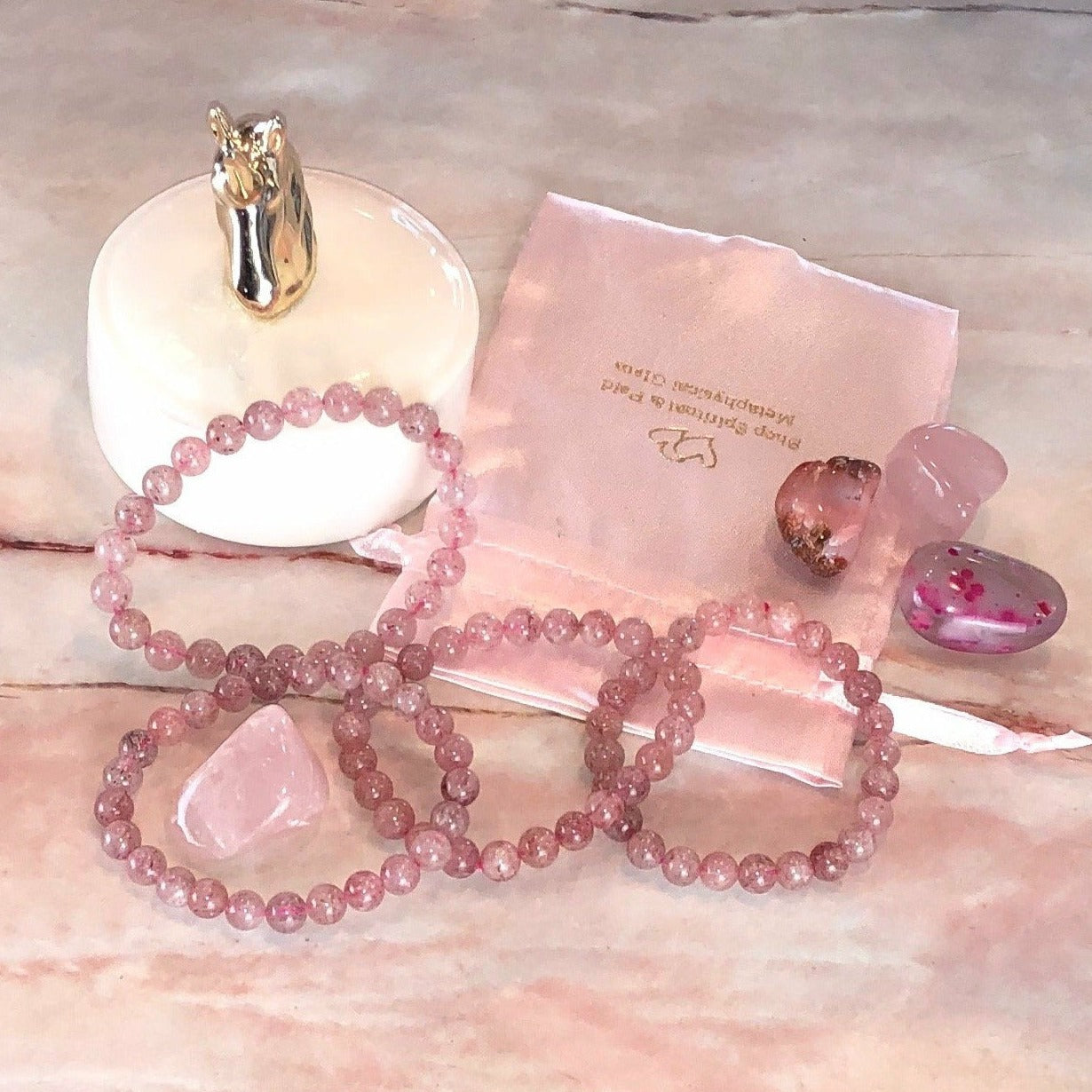 Rose Quartz Crystal Bracelet – Sarmaya.store