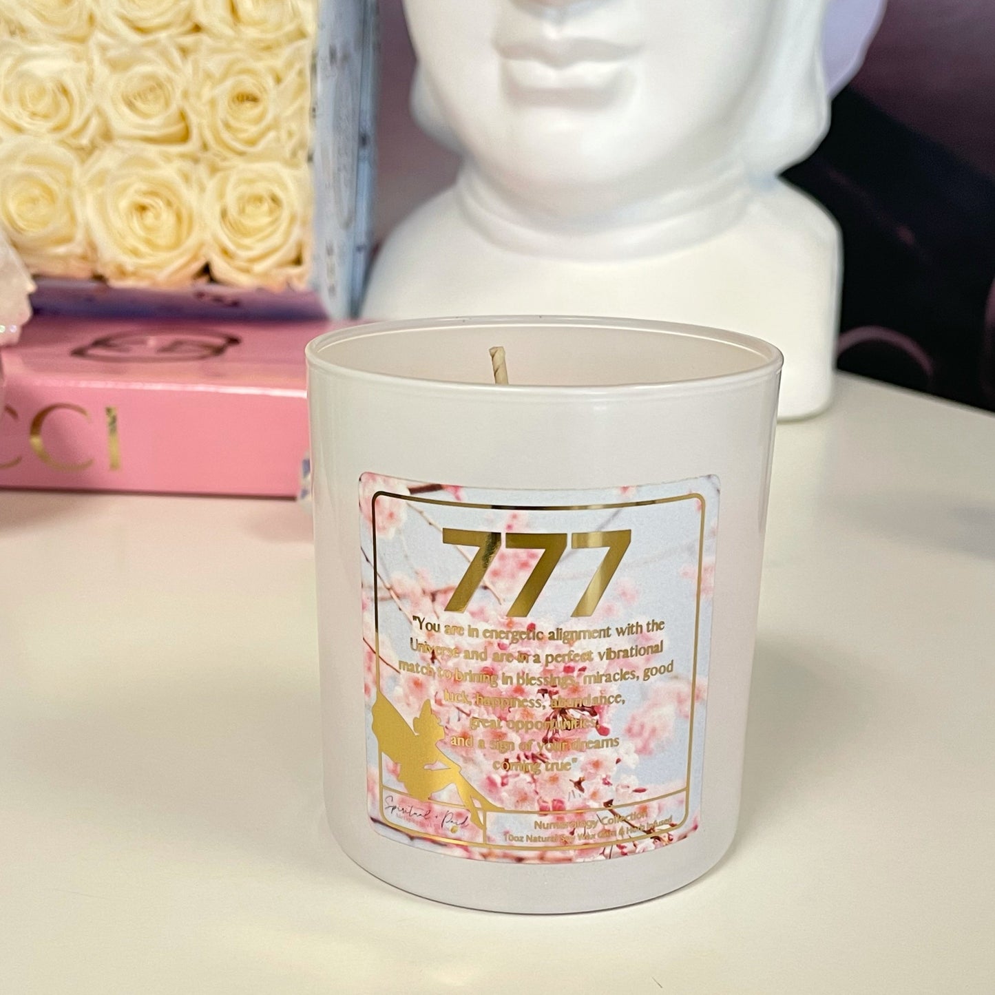 777 Angel Number Affirmation Candle