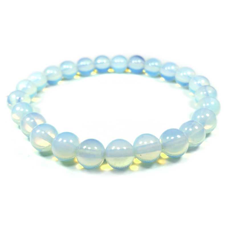 Mystic Aura Quartz & Recycled Glass Bead Gemstone Bracelet – Kazzy Stone