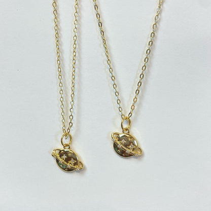 Dainty Saturn Necklace - High Vibe Fashion Piece