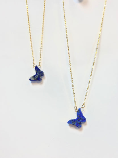 Lapis Lazuli Butterfly Necklace ~ Wisdom, Spiritual Connection, & Attention
