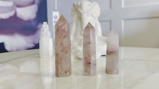 Strawberry Quartz Towers ~ Attract Romance & Love