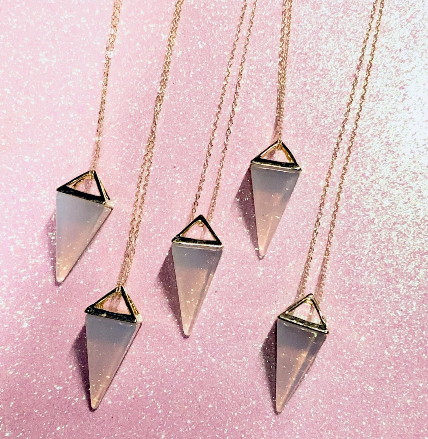 Pyramid Opalite Necklace- Courage• Power• Success