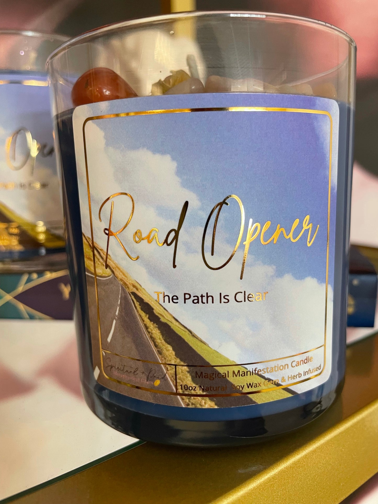 Open Roads Manifestation Candle - Remove blockages • Clear The path