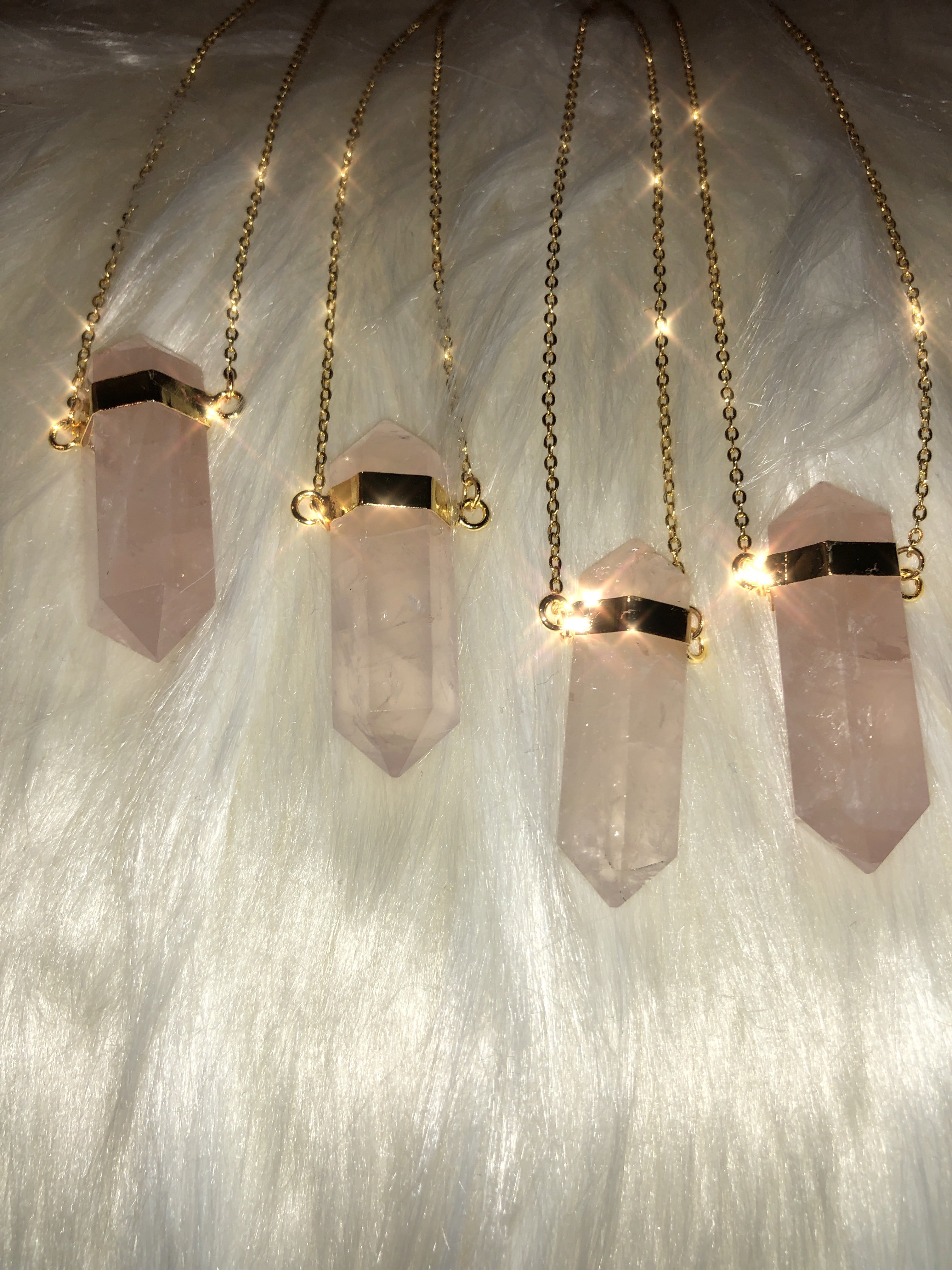 Rose Quartz Point Necklace ~ Love, Self Love, & Healing