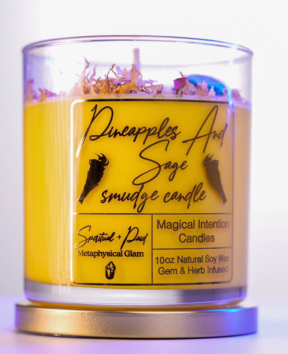 Pineapples & Sage Limited Edition Candle- Protection• Energy Clearing• Wealth